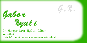 gabor nyuli business card