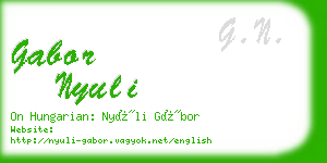 gabor nyuli business card